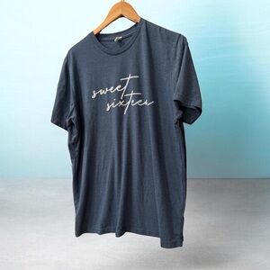 Sweet Sixteen 16th Birthday Gift Unisex T-Shirt Blue XL